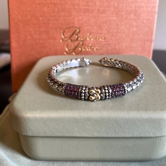 Barbara Bixby sterling/ 18k 1.25 cutter pave Brazilian...